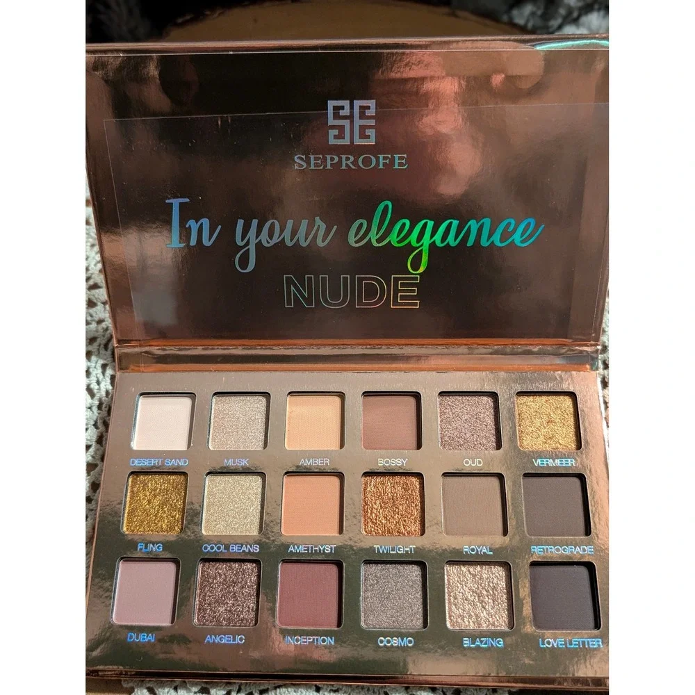 NEW Seprofe In Your Elegance Nude Eyeshadow Palette Rose Gold Shimmer
